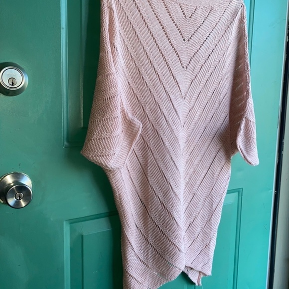 CCK style ladies size large crochet long sweater peach color - Picture 3 of 6